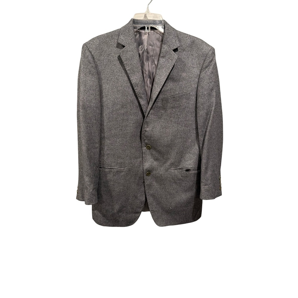Paul Betenly Blazer Silver Silk Cashmere J-Sergio Sport Coat 40R Luxury 2-Button